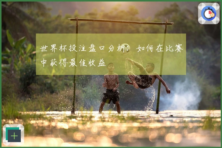 世界杯投注盘口分析：如何在比赛中获得最佳收益